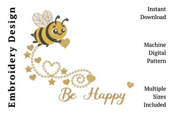 Bee Happy Bee Hearts Stars