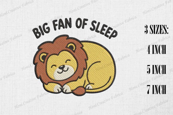 Big Fan of Sleep Cute Lion