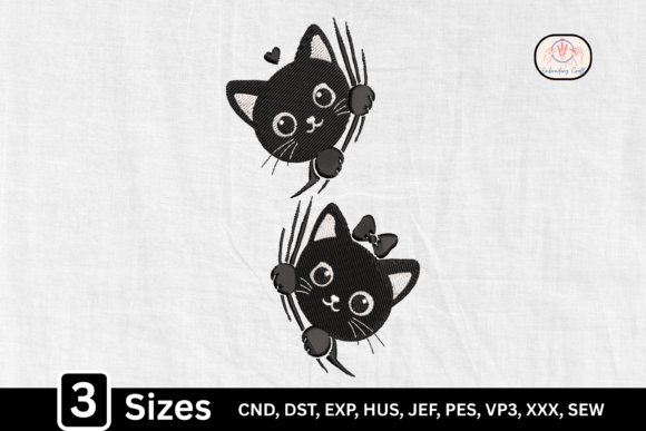 Cute Kawaii Black Cat Peeker