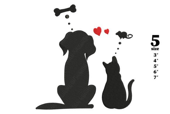 Dog and Cat Silhouette