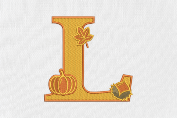 Letter L Autumn Monogram