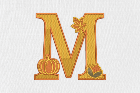 Letter M Autumn Monogram