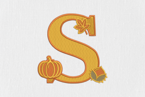 Letter R Autumn Monogram
