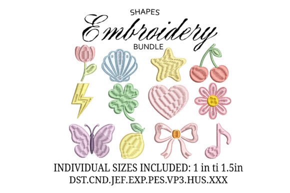 Mini Cute Shapes Bundle X 12 Designs