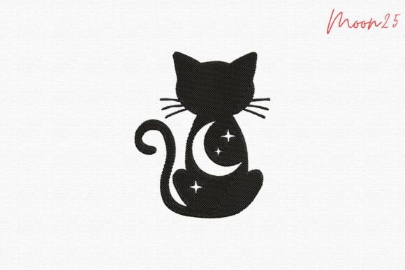 Mystic Moon Cat Silhouette Charm