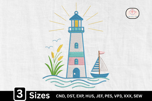 Nautical Coastal Lighthouse