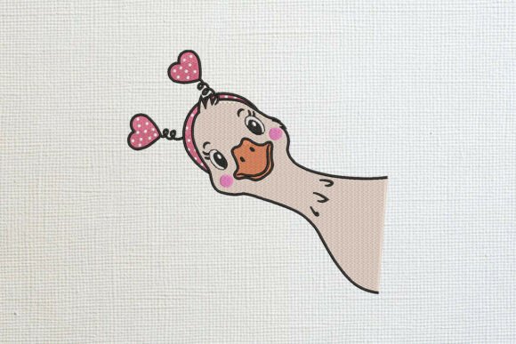 Peeking Duck with Heart Headband