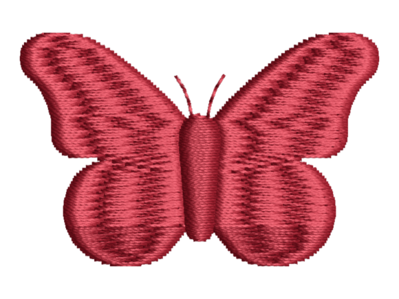 Red Minimal Butterfly Design