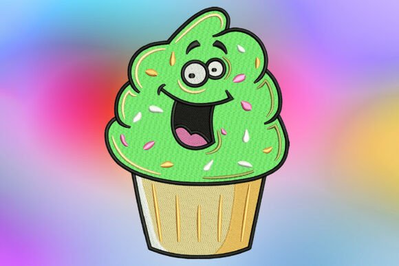 Silly Green Monster Cupcake