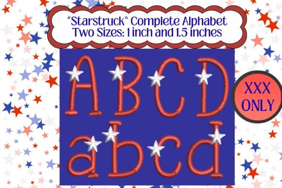 Star Struck Embroidered Alphabet-XXX