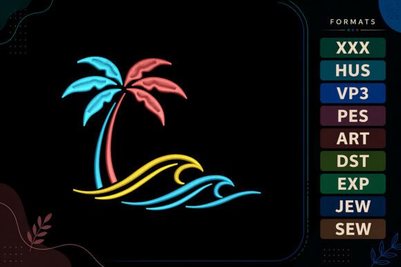 Tropical Summer Palm Waves